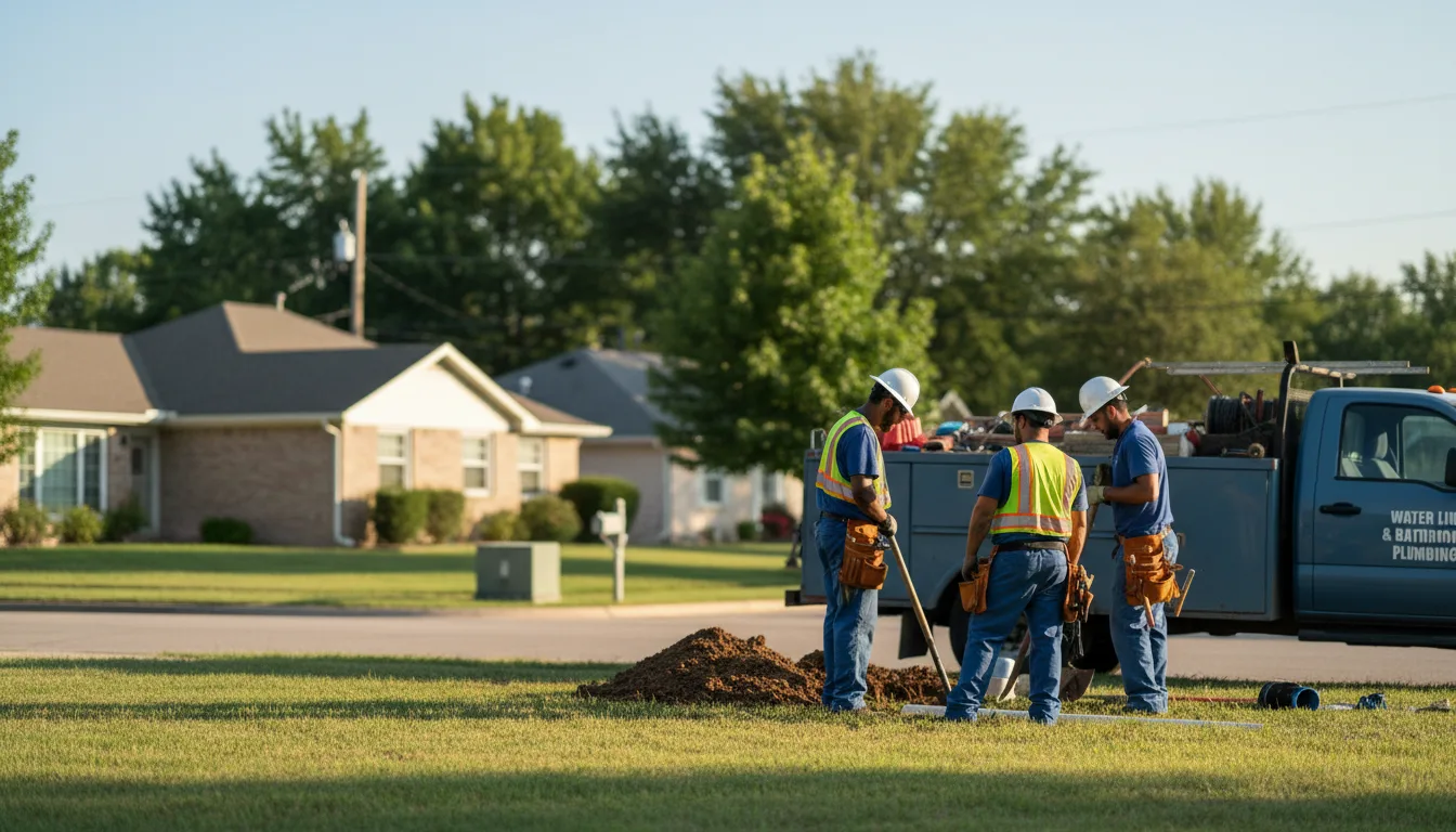 Residential water line and bathroom plumbing service in Bronwood, GA